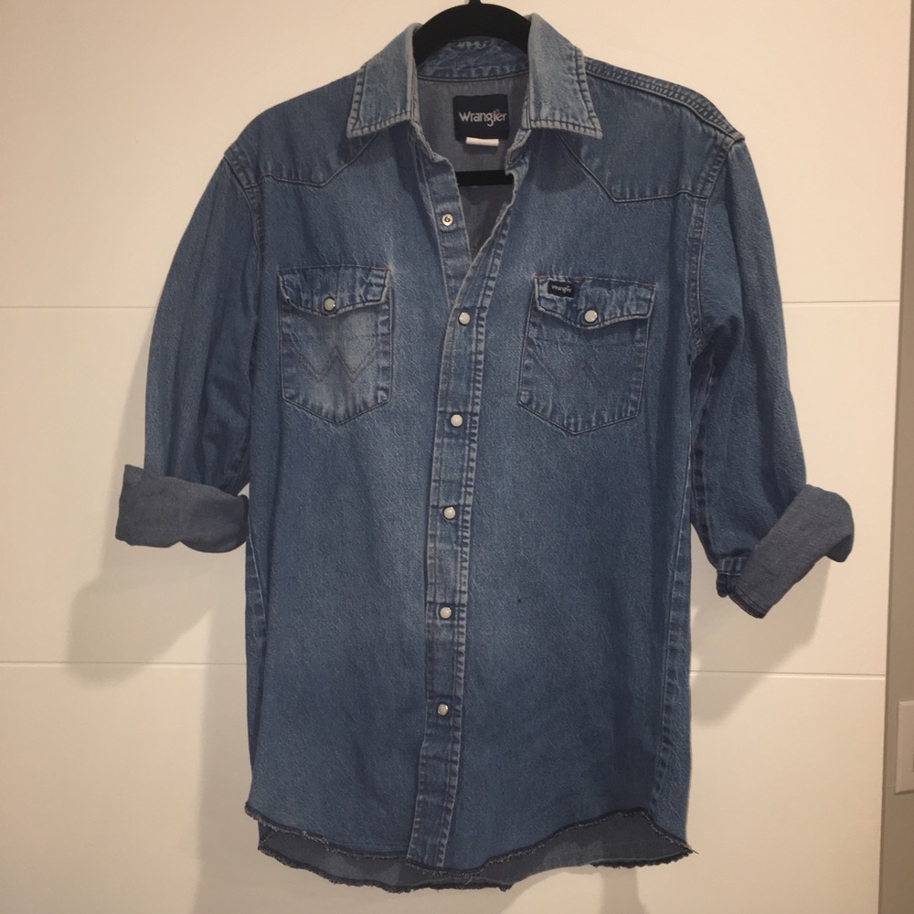 Vintage Wrangler Denim button down shirt